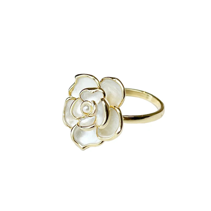 Anél Flor Branca