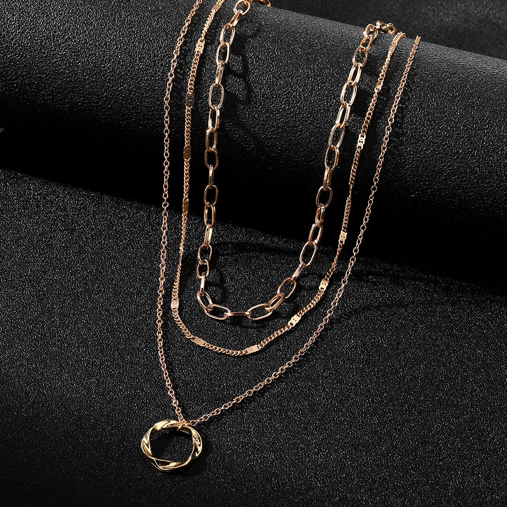 Colar Vintage Em Camadas