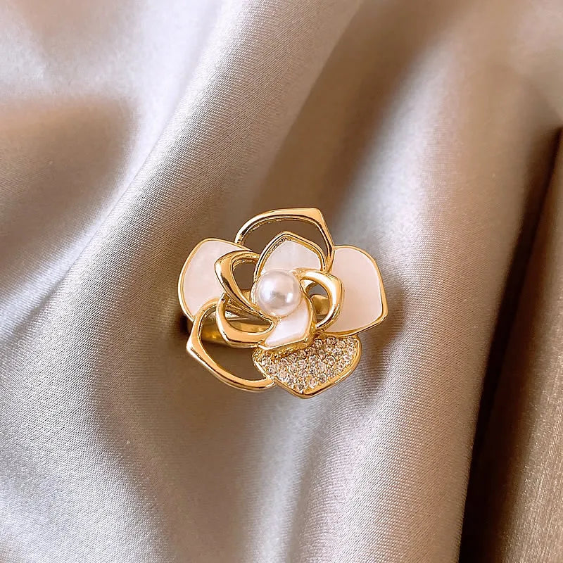Anél Flor De Pérola