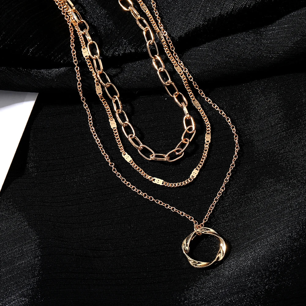 Colar Vintage Em Camadas