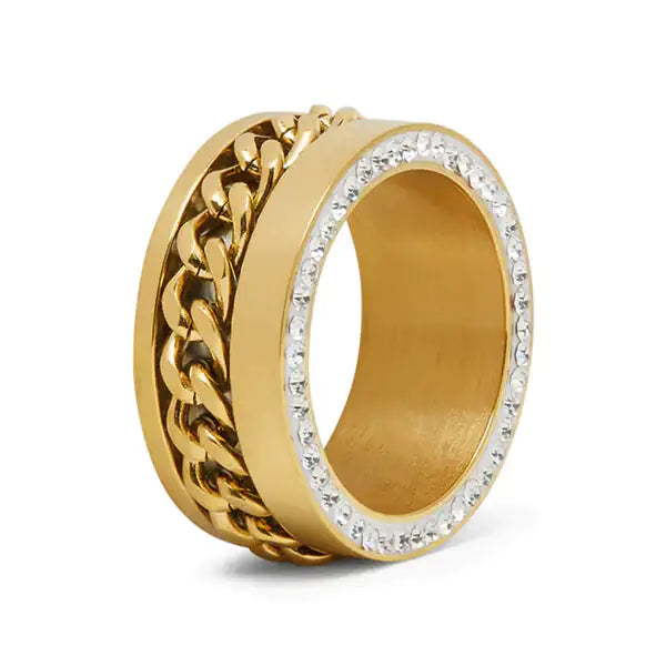 Anel com Cristais de Zircônia