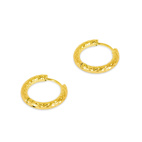 Brincos Mirage Texturizados Banhado a Ouro 18K