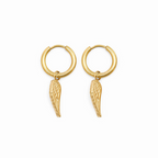 Brincos de Asa de Anjo Banhado a Ouro 18K