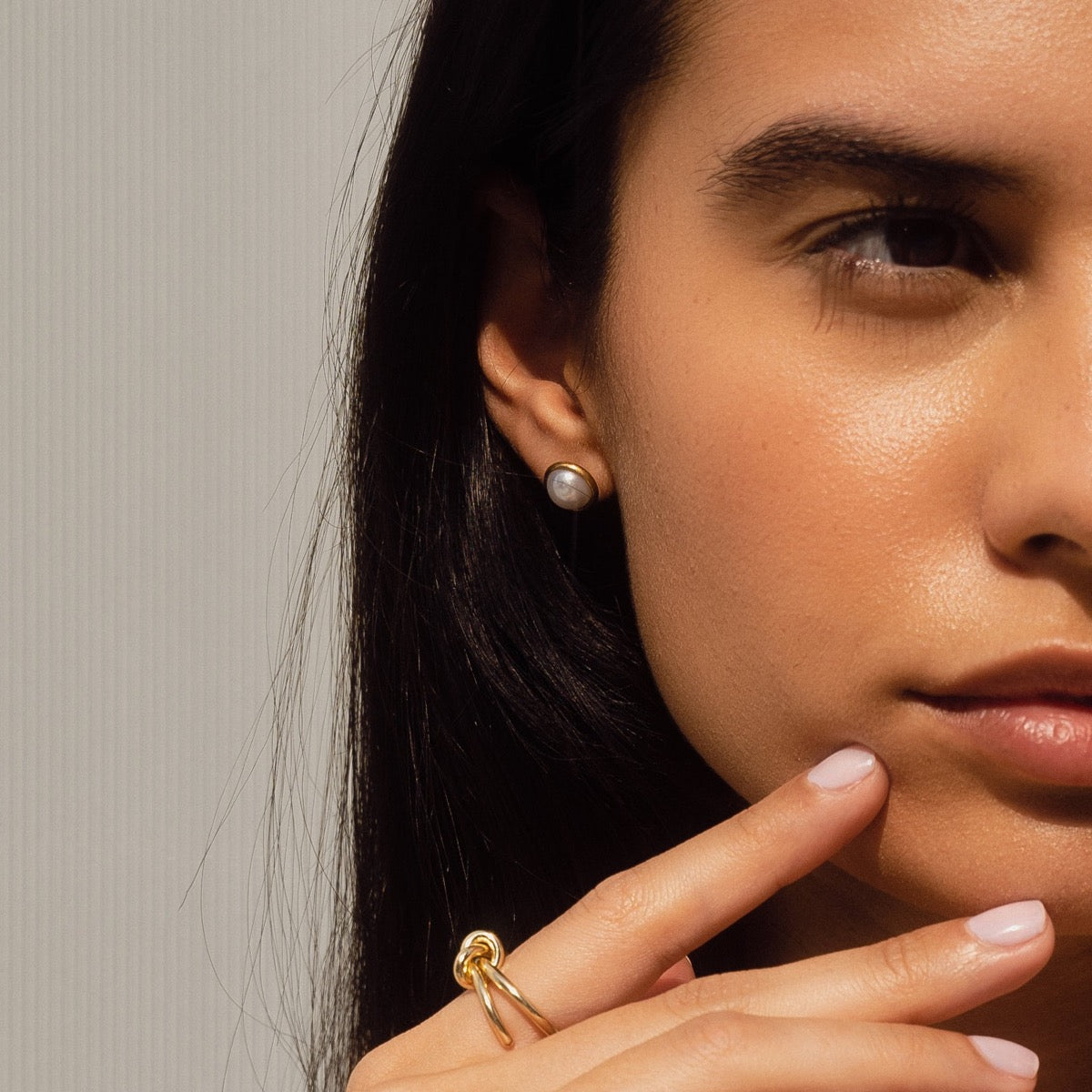 Brincos de Pérola Banhado a Ouro 18K