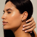 Brincos de Pérola Banhado a Ouro 18K