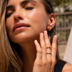 Brinco Texturizado Banhado a Ouro 18K