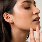 Brincos de Mão Hamsa Banhado a Ouro 18k