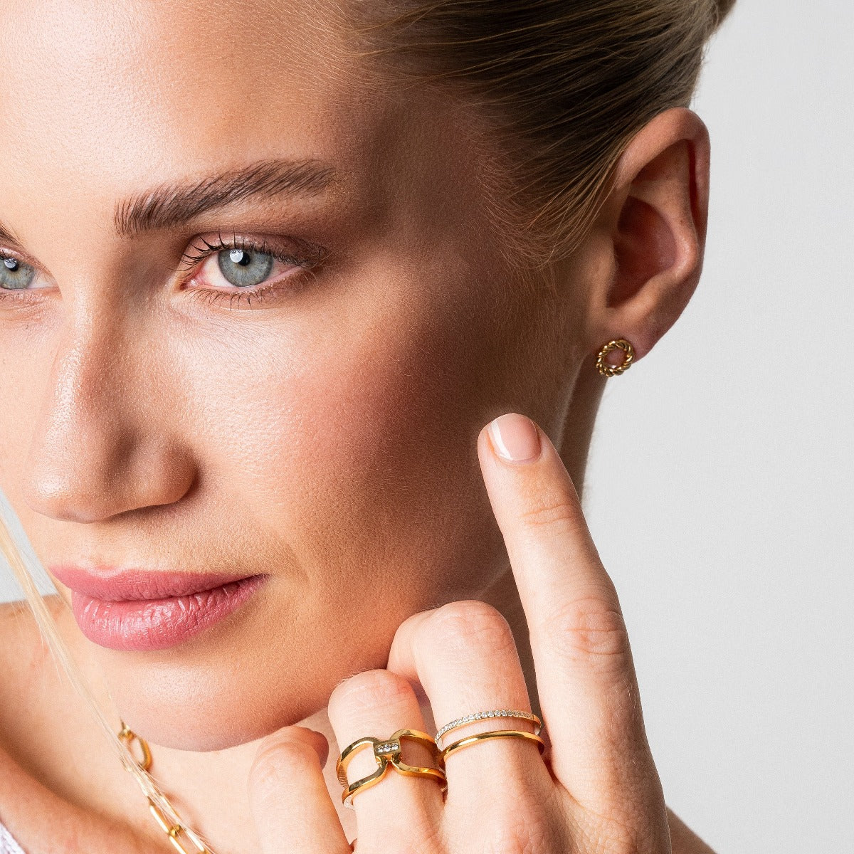 Brincos Rope Banhado a Ouro 18k