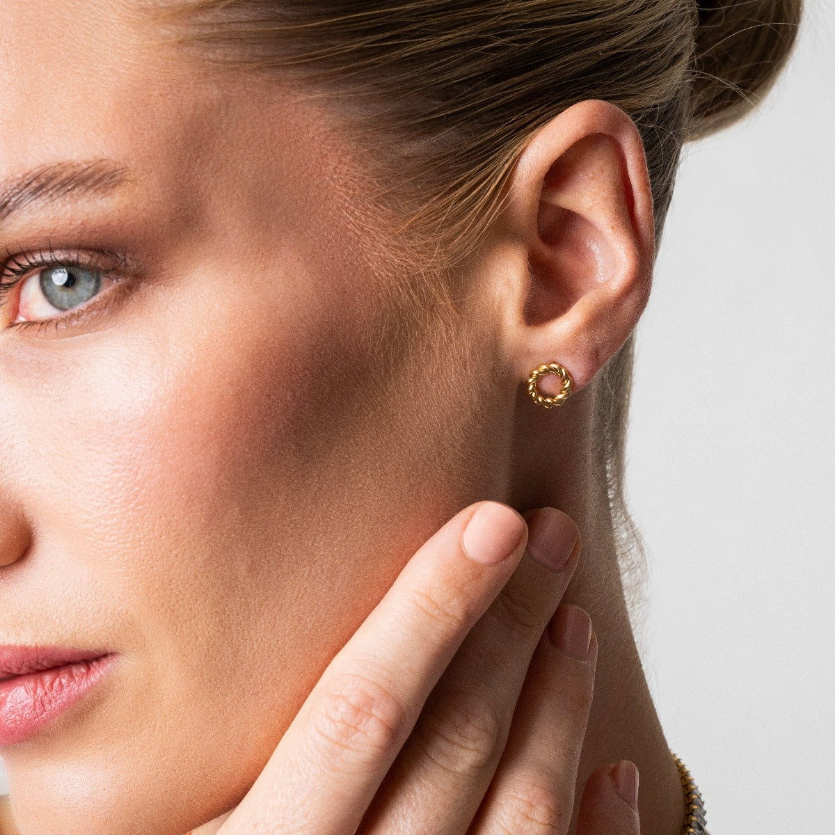 Brincos Rope Banhado a Ouro 18k