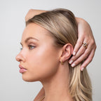 Brinco de argola quadrado Banhado a Ouro 18K