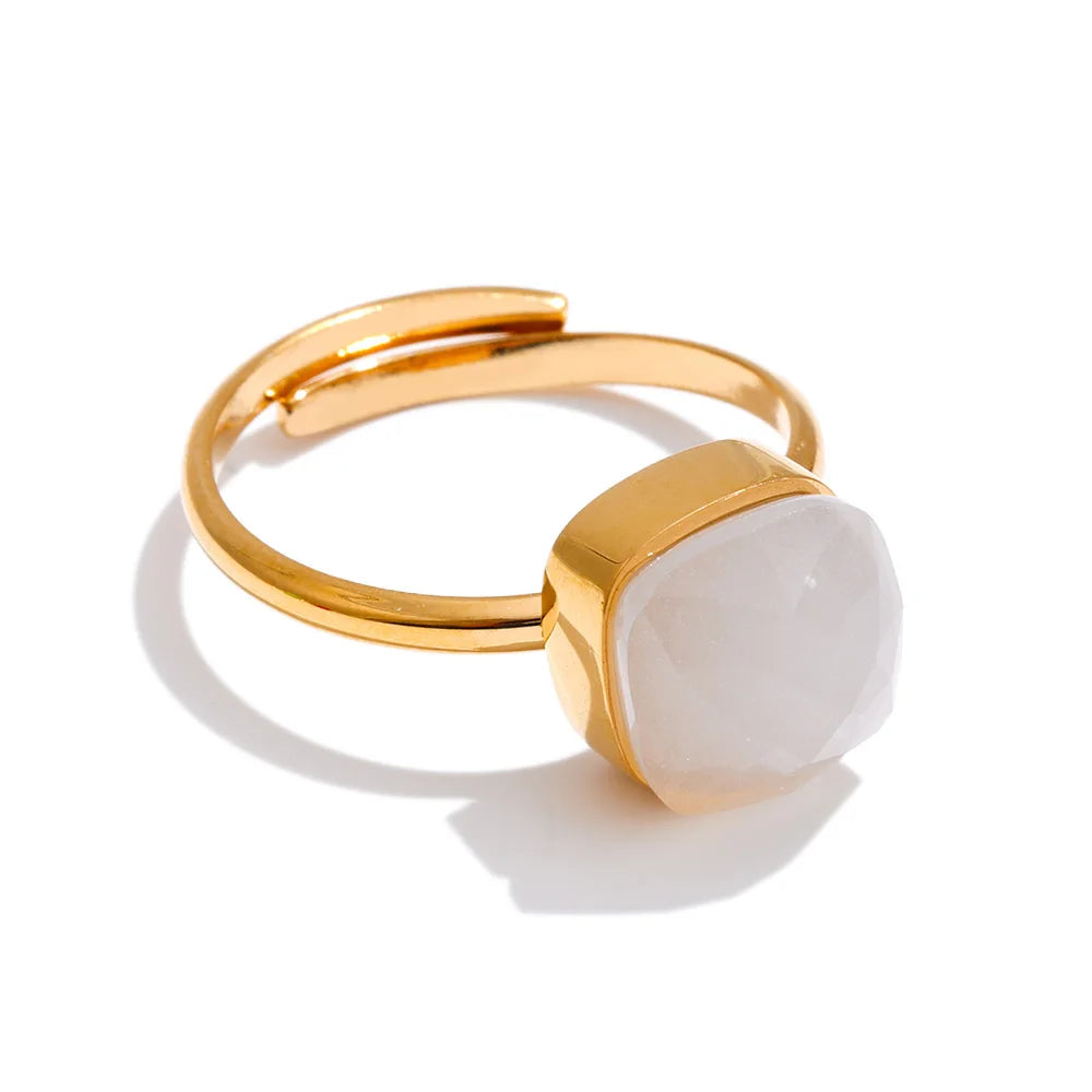 Anel Doce Brilho Quadrado