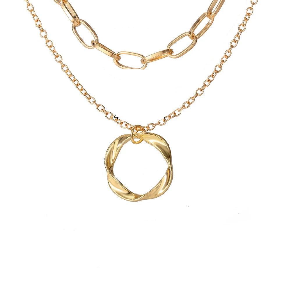 Colar Vintage Em Camadas