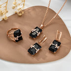 Anel Simples Com Pedra Negra