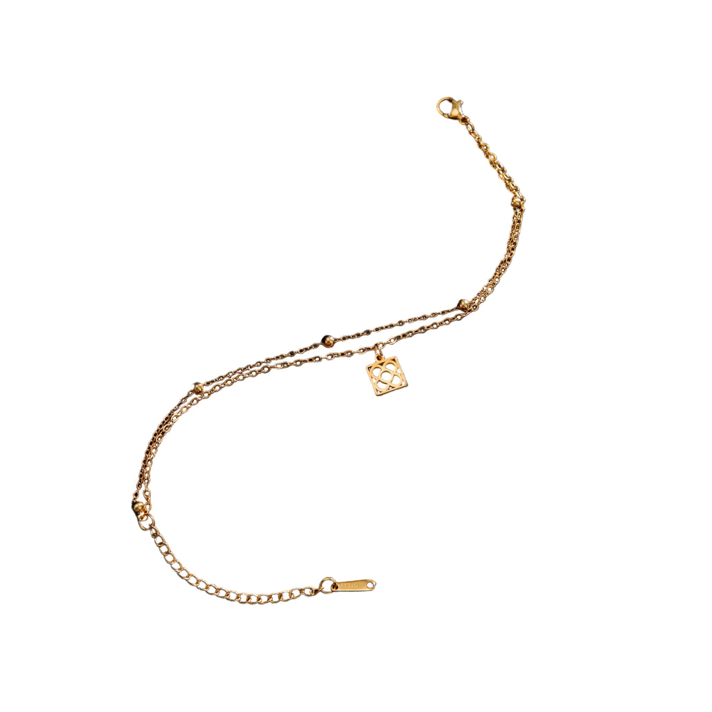 Tornozeleira Flor de camada dupla