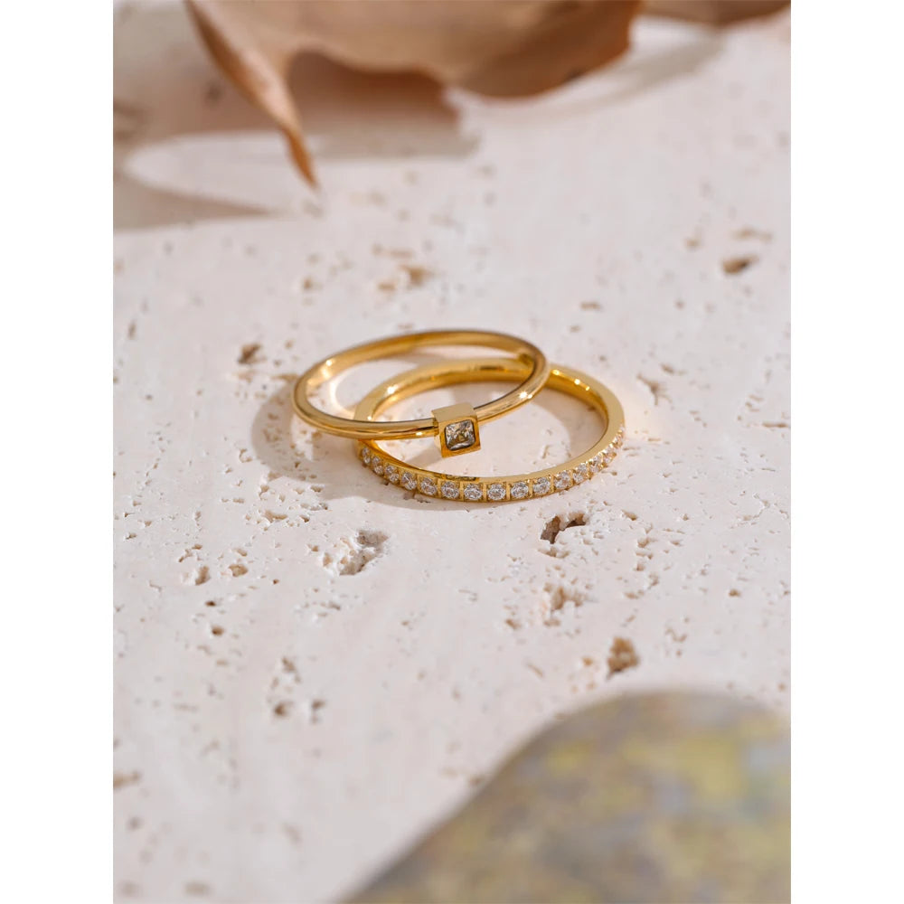 Anel Duplo Cravejado