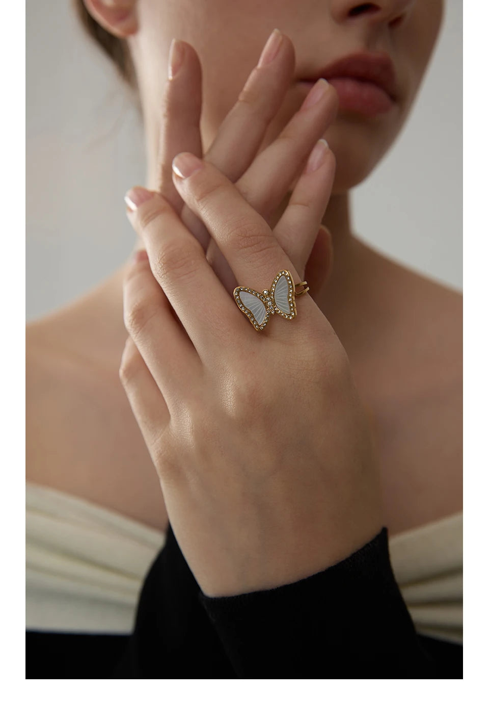 Anél Natural De Borboleta