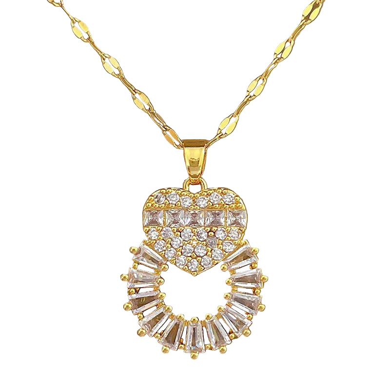 Colar Coração Em Pedras