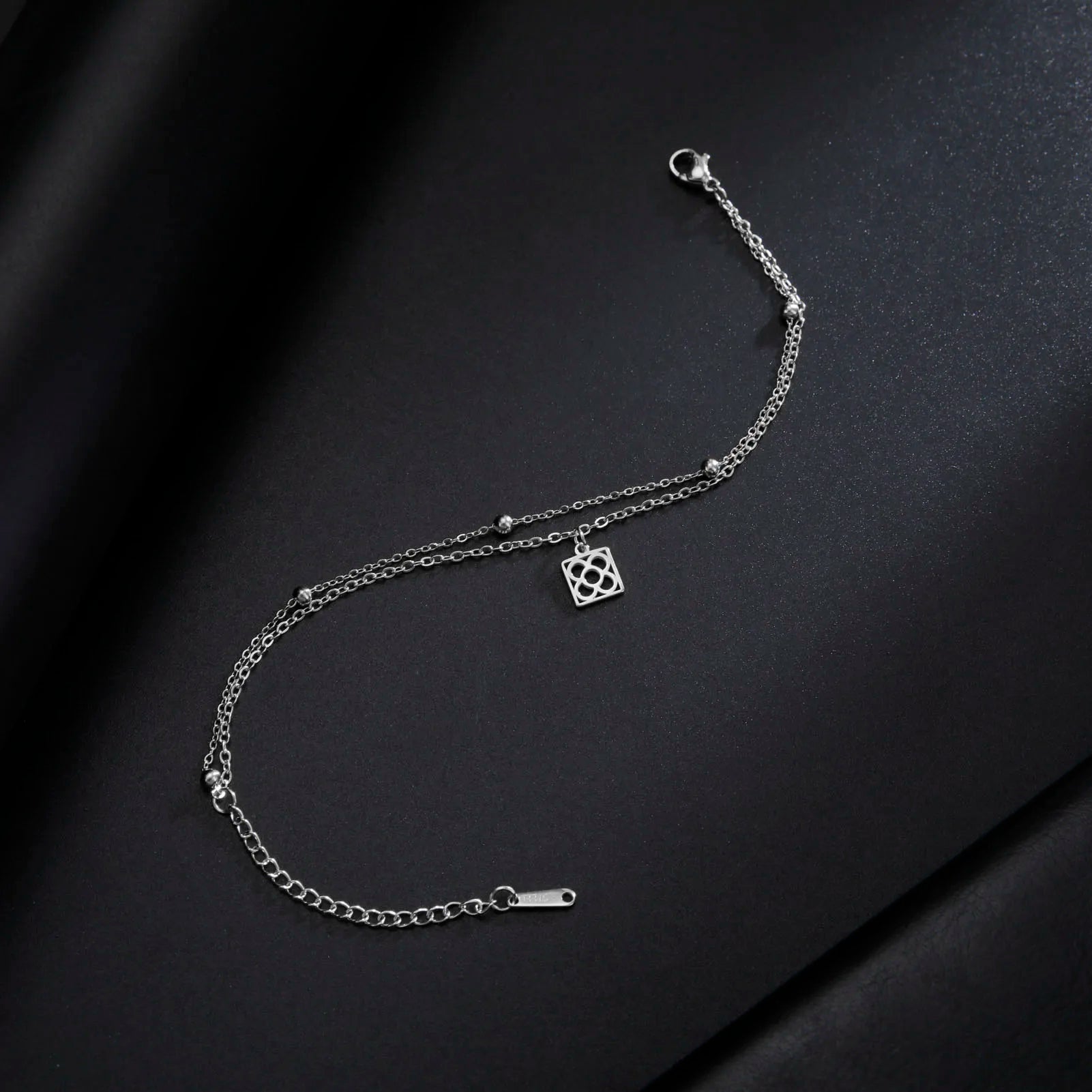 Tornozeleira Flor de camada dupla