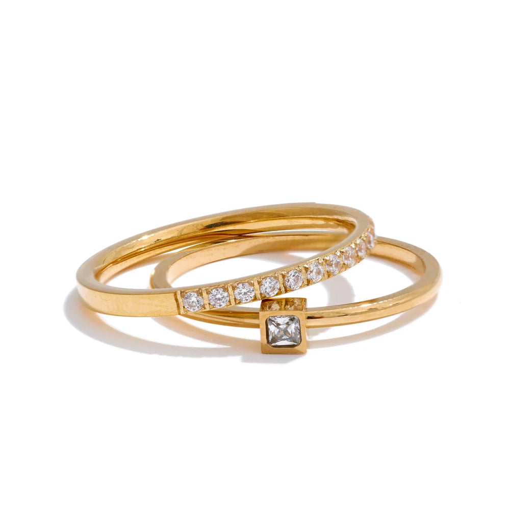 Anel Duplo Cravejado