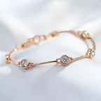 Pulseira Fina Com Pedras