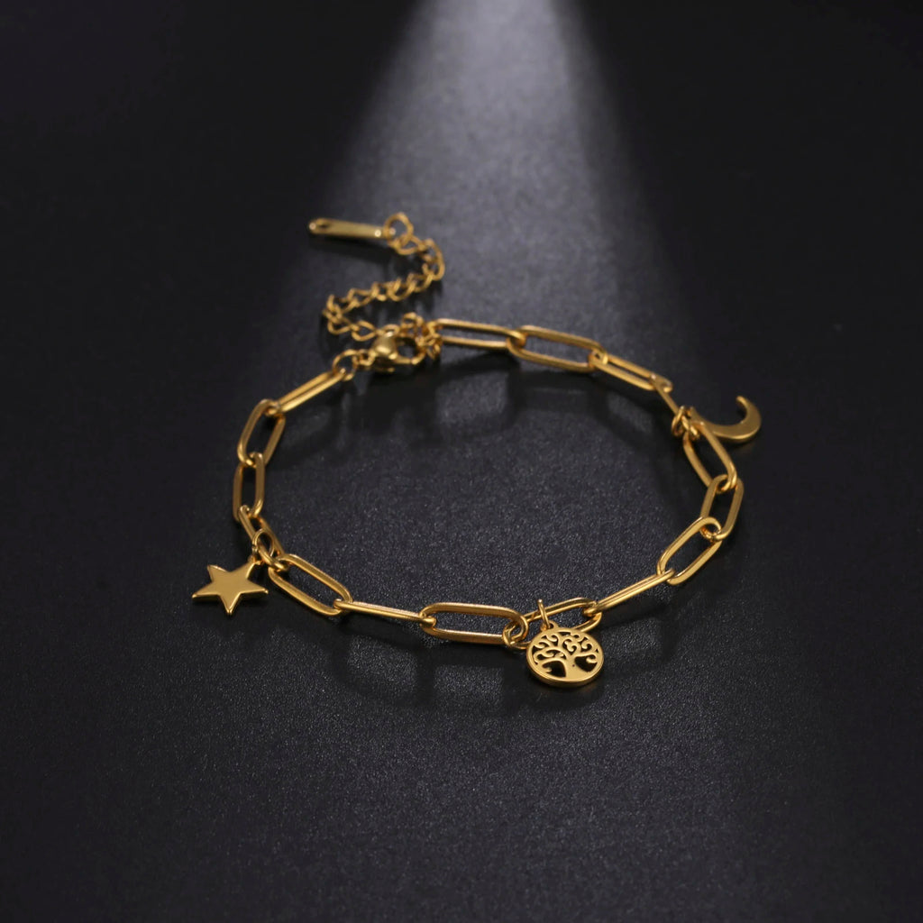 Tornozeleira Estrela e Lua