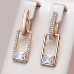 Brinco Retangulo Cravejado