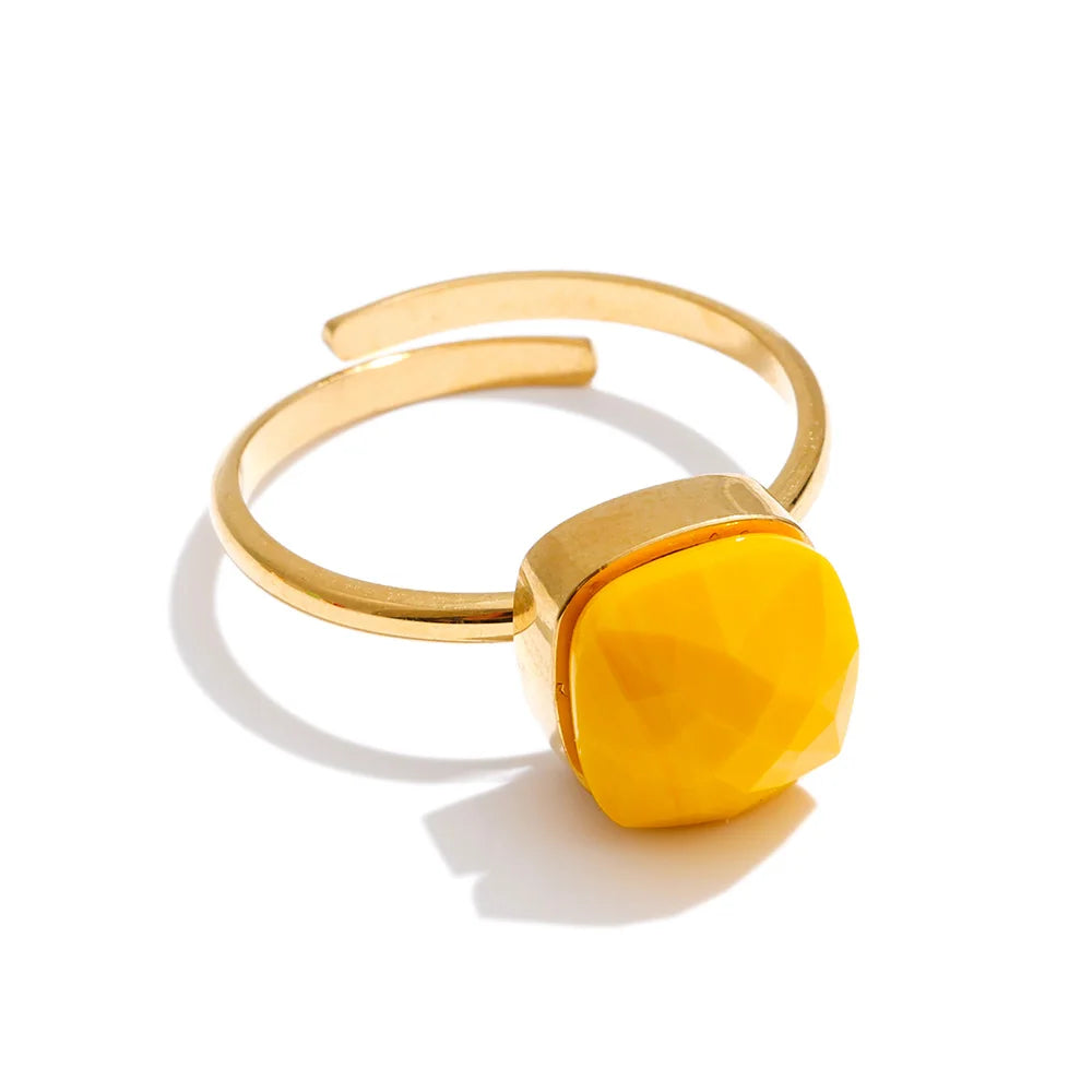 Anel Doce Brilho Quadrado