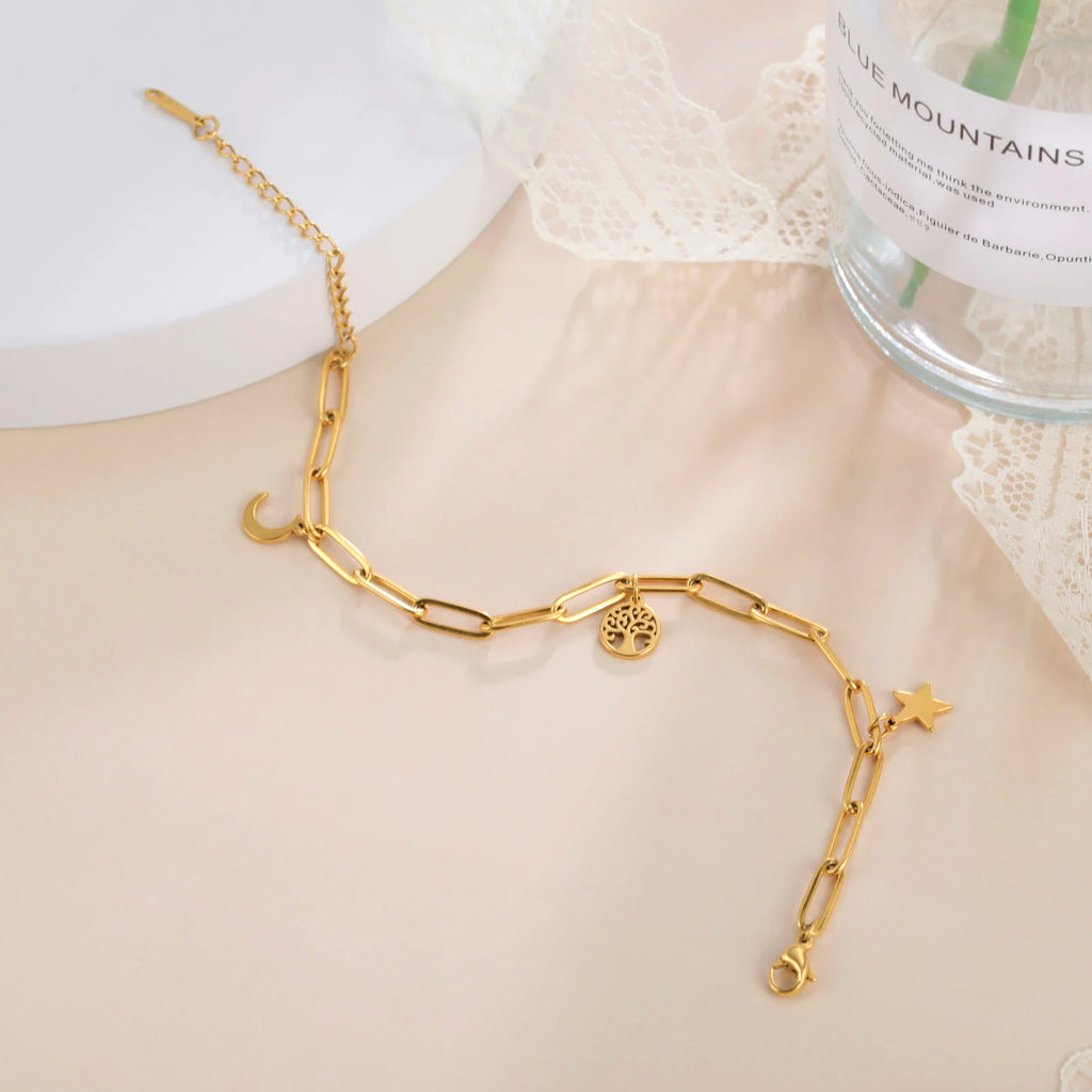Tornozeleira Estrela e Lua