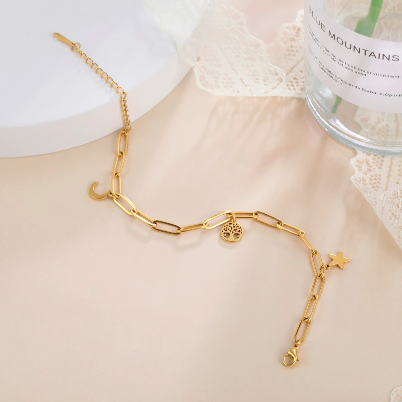 Tornozeleira Estrela e Lua