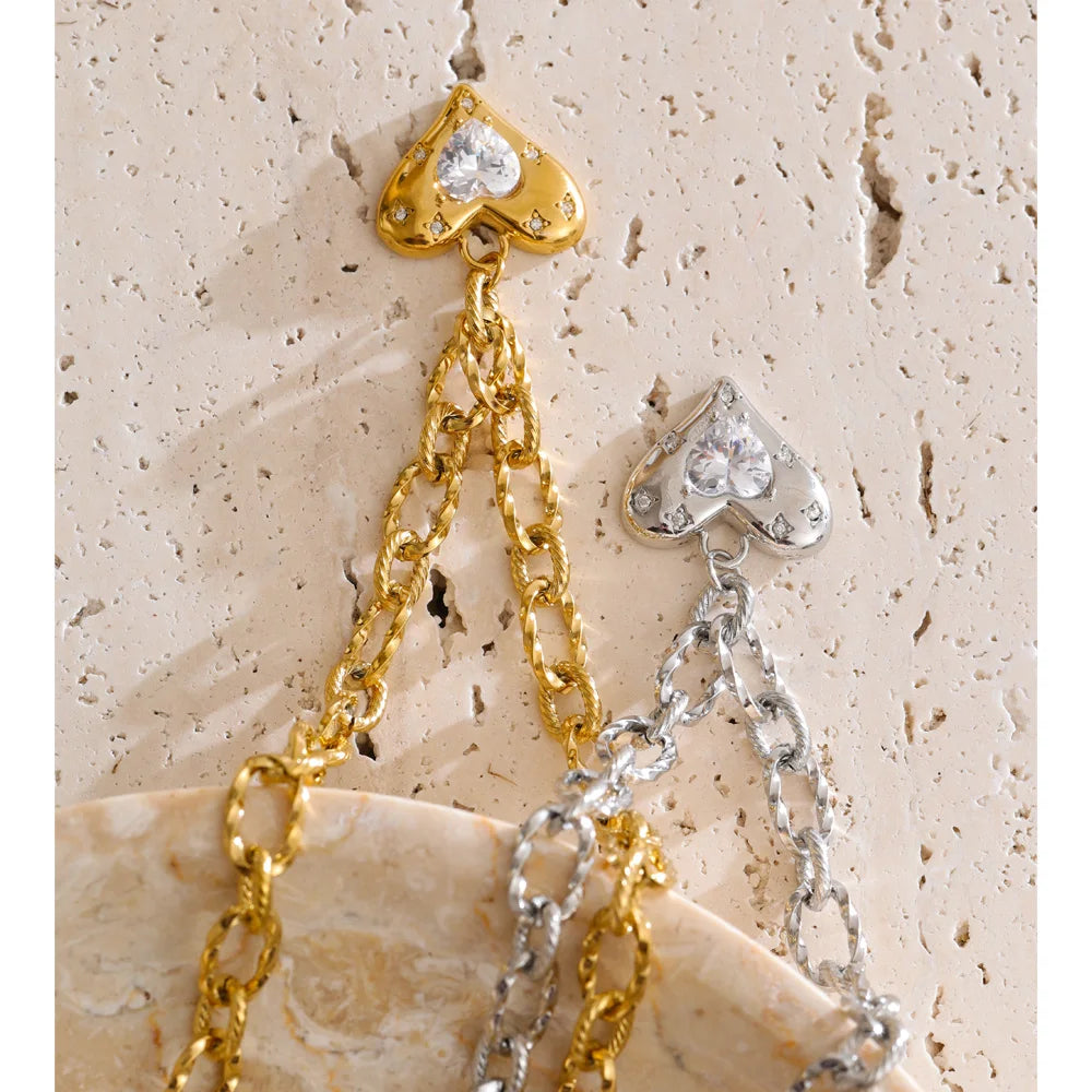 Colar Coração Aurora Dourada