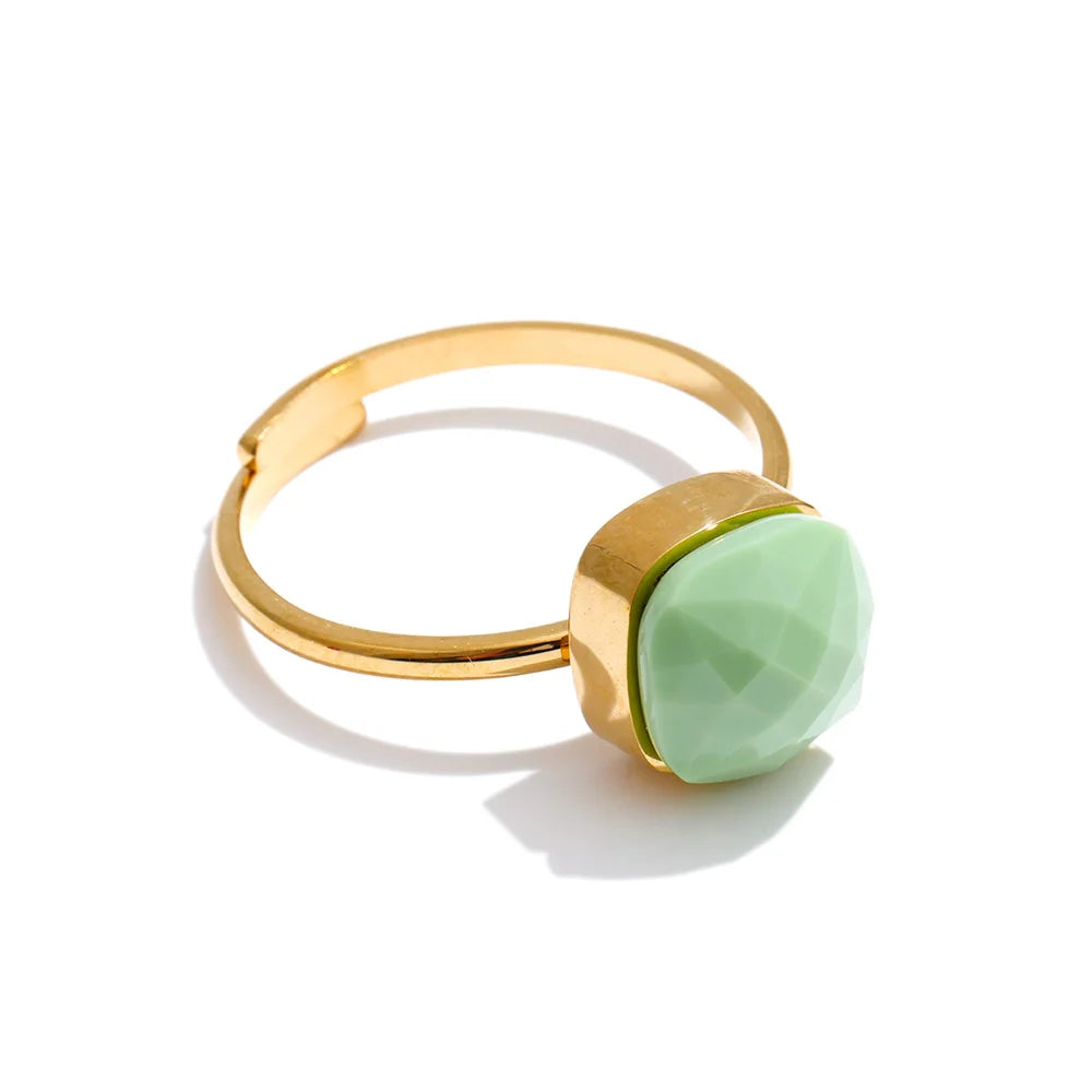 Anel Doce Brilho Quadrado