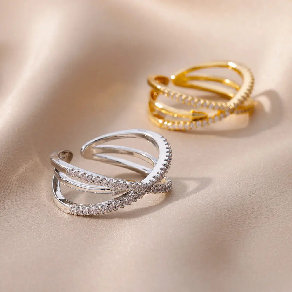 Anél Cravejado Elegante