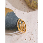 Anel Duplo Cravejado